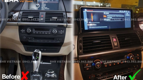 Màn hình DVD Android xe BMW X6 E71 2008 - 2016 | Màn nguyên khối 10.25 inch